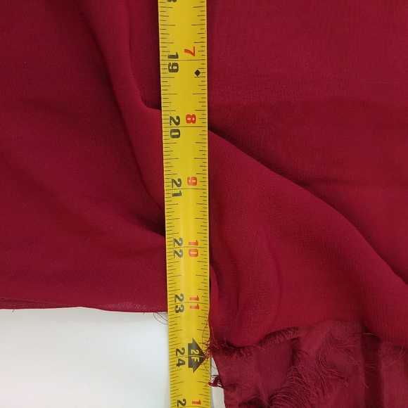 ✨3 for $30✨ Sheer Red Top w/ Detailed Sleeves - Picture 6 of 7